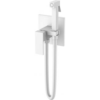 Гигиенический душ BOHEME Qubic 477-MW встраиваемый, со смесителем, matt white