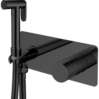 Гигиенический душ BOHEME Stick 127-BB встраиваемый, со смесителем, diamond matt black