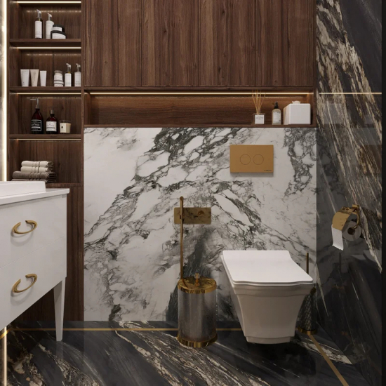 Гигиенический душ BOHEME Stick 127-GG встраиваемый, со смесителем, gold diamond gold