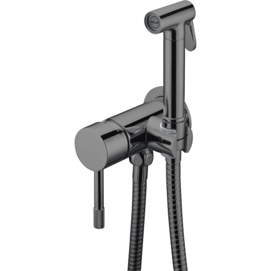 Гигиенический душ BOHEME Uno 467-SGM встраиваемый, со смесителем, глянцевый чёрный