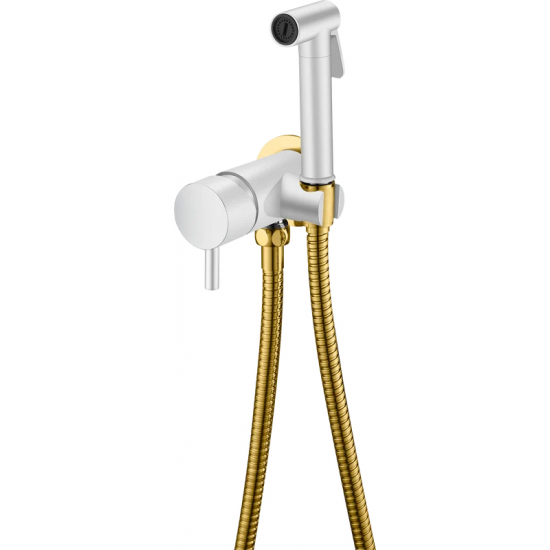 Гигиенический душ BOHEME Uno 467-WG встраиваемый, со смесителем, white gold