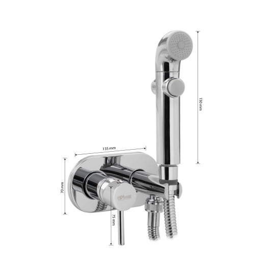 Гигиенический душ GFMARK 2062 встраиваемый, со смесителем, хром