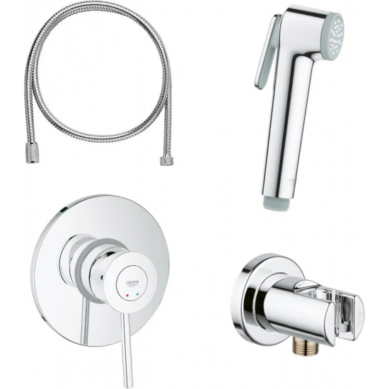 Гигиенический душ GROHE BauClassic 124434 встраиваемый, со смесителем, хром