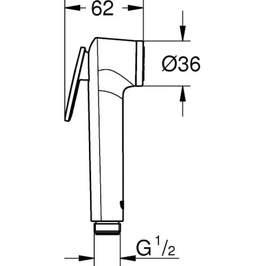 Гигиенический душ GROHE BauClassic 124434 встраиваемый, со смесителем, хром