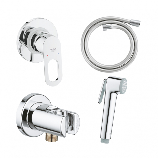 Гигиенический душ GROHE BauLoop 125078 встраиваемый, со смесителем, хром