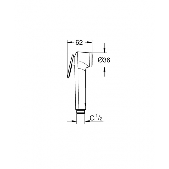 Гигиенический душ GROHE BauLoop 125078 встраиваемый, со смесителем, хром