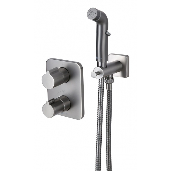 Гигиенический душ LEMARK Bronx LM3740GM встраиваемый, со смесителем, графит