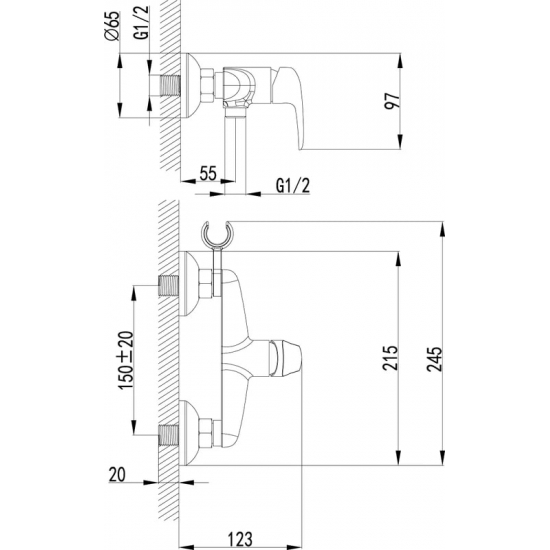 Гигиенический душ LEMARK Pramen LM3318G со смесителем, золото