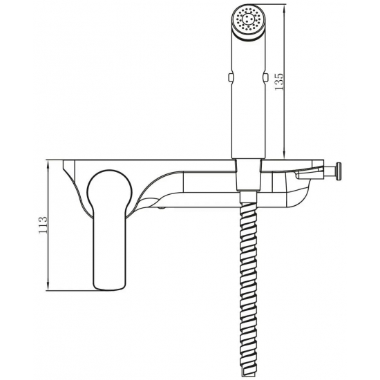 Гигиенический душ LEMARK Solo LM7168CW со смесителем, хром/белый