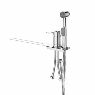 Гигиенический душ MILARDO Tidy 001SB00M08 со смесителем, для установки на унитаз, глянцевый хром