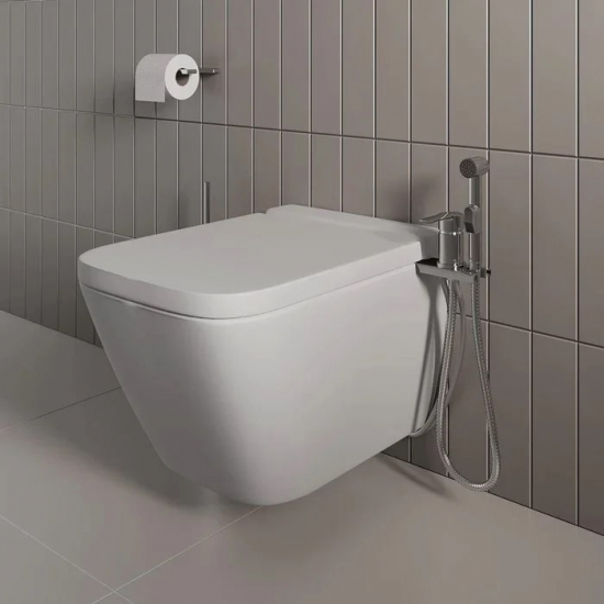 Гигиенический душ MILARDO Tidy 001SB00M08 со смесителем, для установки на унитаз, глянцевый хром