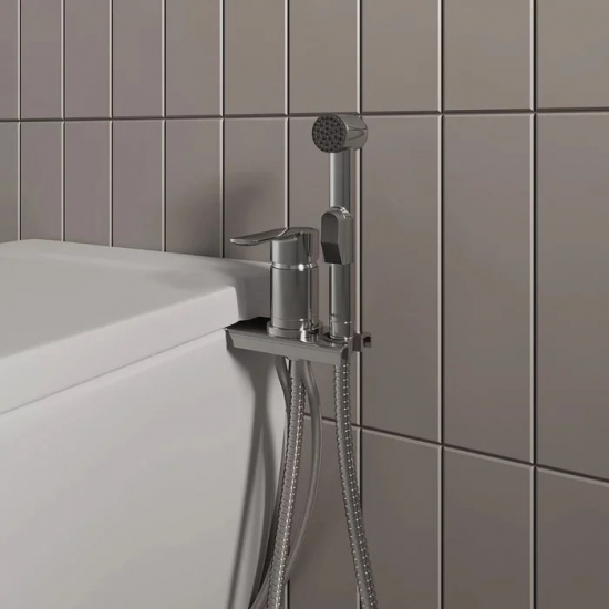 Гигиенический душ MILARDO Tidy 001SB00M08 со смесителем, для установки на унитаз, глянцевый хром