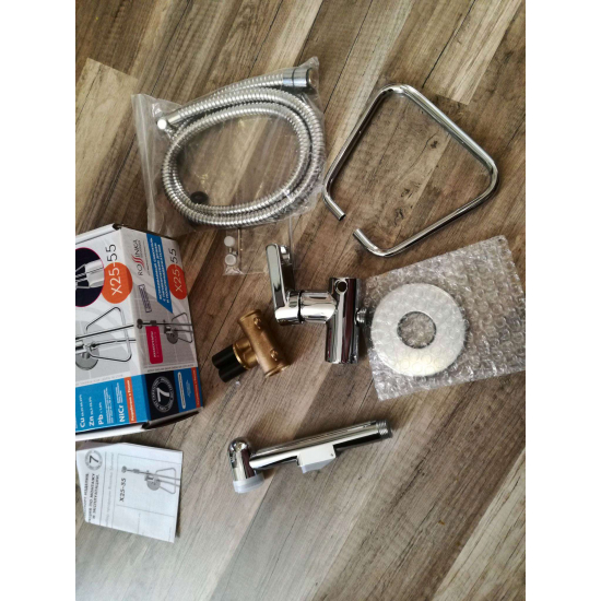 Гигиенический душ ROSSINKA X25-55 встраиваемый, со смесителем, хром