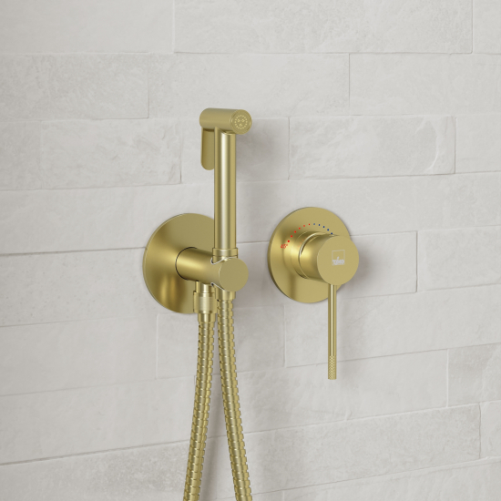 Гигиенический душ TIMO Saona 2339/17SM встраиваемый, со смесителем, с защитой от ожогов, золото