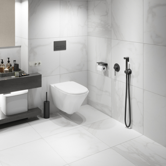 Гигиенический душ TIMO Saona 2389/03SM встраиваемый, со смесителем, чёрный