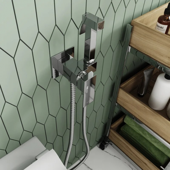 Гигиенический душ WASSERKRAFT A71138 встраиваемый, со смесителем, хром