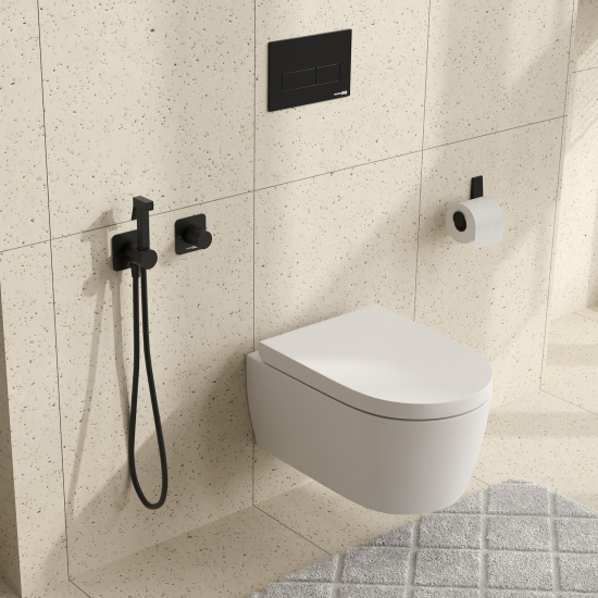 Гигиенический душ WASSERKRAFT Fulda A5251.302.241.212 встраиваемый, со смесителем, чёрный
