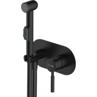 Гигиенический душ WASSERKRAFT Gollach 3338 встраиваемый, со смесителем, чёрный soft-touch