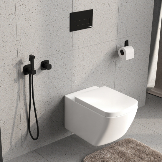 Гигиенический душ WASSERKRAFT Nuthe A9151.327.241.212 встраиваемый, со смесителем, чёрный
