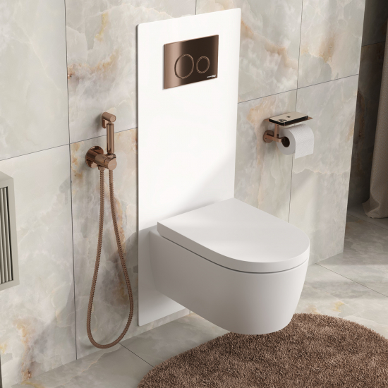 Гигиенический душ WASSERKRAFT Paar A70938 встраиваемый, со смесителем, розовое золото PVD