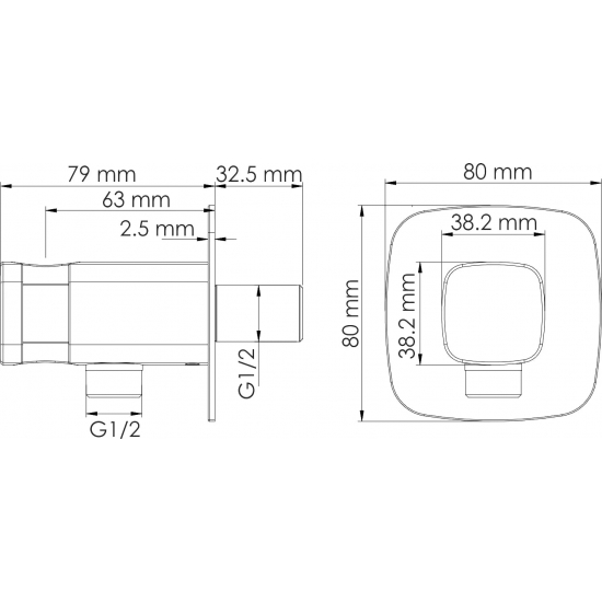Гигиенический душ WASSERKRAFT Saale A9551.328.243.232 встраиваемый, со смесителем, белый