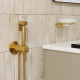 Гигиенический душ WASSERKRAFT Sauer A70838 встраиваемый, со смесителем, матовое золото PVD