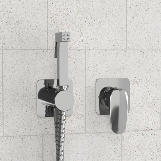 Гигиенический душ WASSERKRAFT Weida A3151.271.057.136 встраиваемый, со смесителем, хром