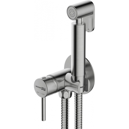 Гигиенический душ WASSERKRAFT Wern A70338 встраиваемый, со смесителем, никель