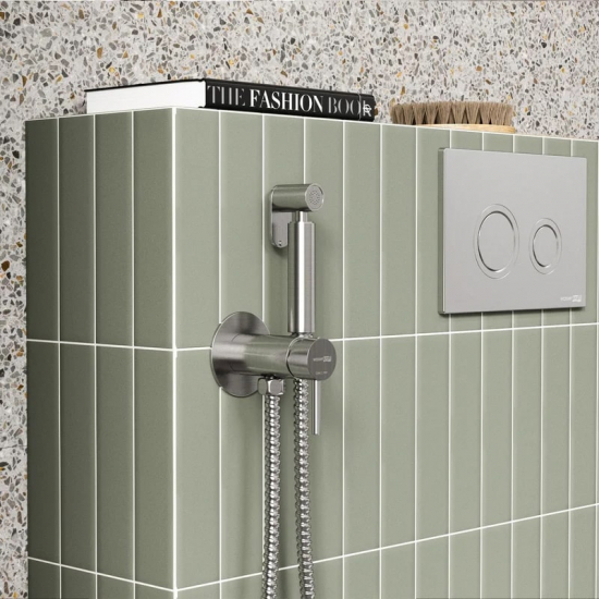 Гигиенический душ WASSERKRAFT Wern A70338 встраиваемый, со смесителем, никель