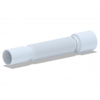 Гофра для сифона АНИ ПЛАСТ 1 1/2"*40/50 (225-415мм) K435 укороченная без гайки