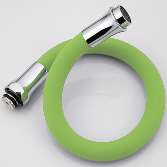 Излив для смесителя кухни FRAP F7251 гибкий универсальный, зеленый