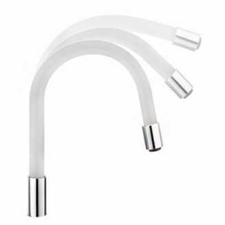 Излив для смесителя кухни FRAP W03 гибкий силиконовый, белый