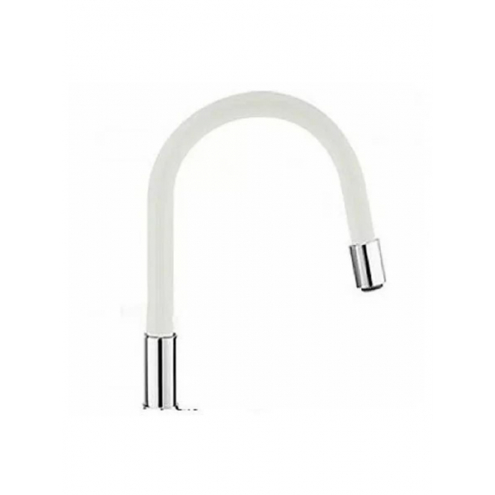 Излив для смесителя кухни FRAP W03 гибкий силиконовый, белый