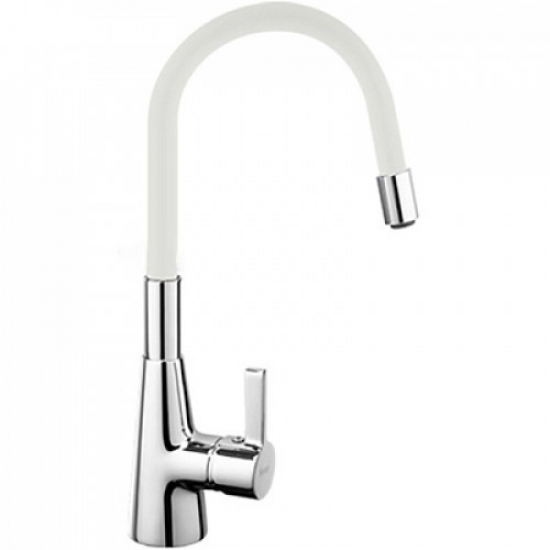 Излив для смесителя кухни FRAP W03 гибкий силиконовый, белый