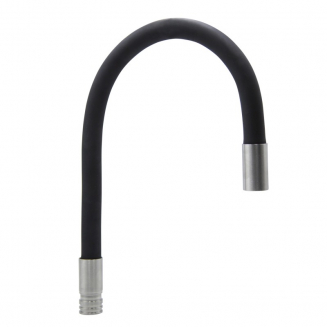 Излив для смесителя кухни MIXLINE MLSS-0325 гибкий, без уплотнительных колец, чёрный