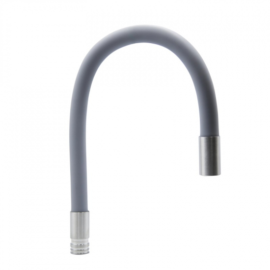 Излив для смесителя кухни MIXLINE MLSS-0325 гибкий, без уплотнительных колец, серый
