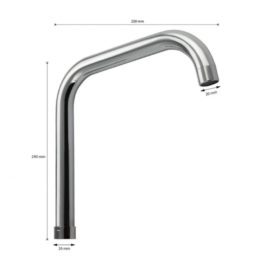 Излив для смесителя кухни САНАКС 00098 П-образный 