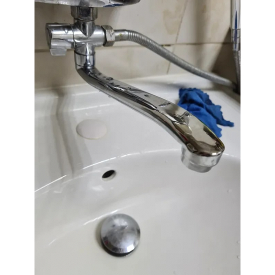 Излив для смесителя ванны FRAP F20S плоский 20 см