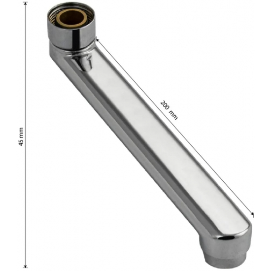 Излив для смесителя ванны САНАКС 00025 L-образный плоский 20 см