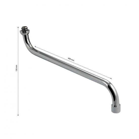 Излив для смесителя ванны САНАКС 00225 S-образный трубчатый 40 см