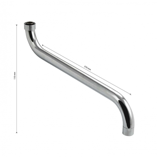 Излив для смесителя ванны САНАКС 10712 S-образный трубчатый 37 см