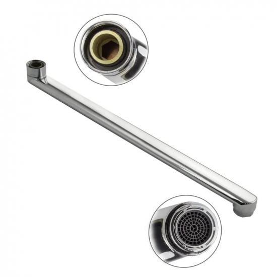 Излив для смесителя ванны САНАКС 10826 L-образный плоский 40 см