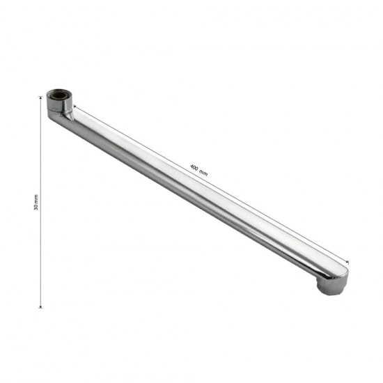 Излив для смесителя ванны САНАКС 10826 L-образный плоский 40 см