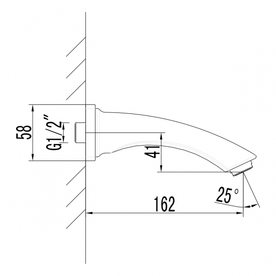 Излив LEMARK Bronx LM3781GM для ванны, графит