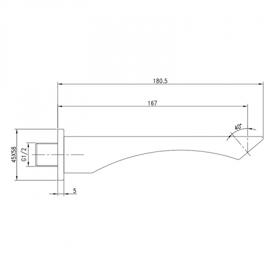 Излив LEMARK LM5881CW для ванны, хром/белый