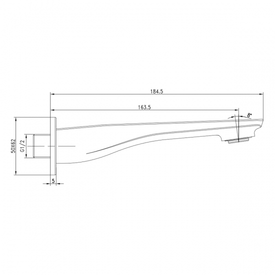 Излив LEMARK LM5981CW для ванны, хром/белый