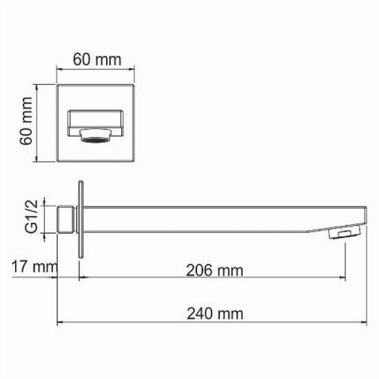 Излив WASSERKRAFT Sauer A187 для ванны, глянцевое золото