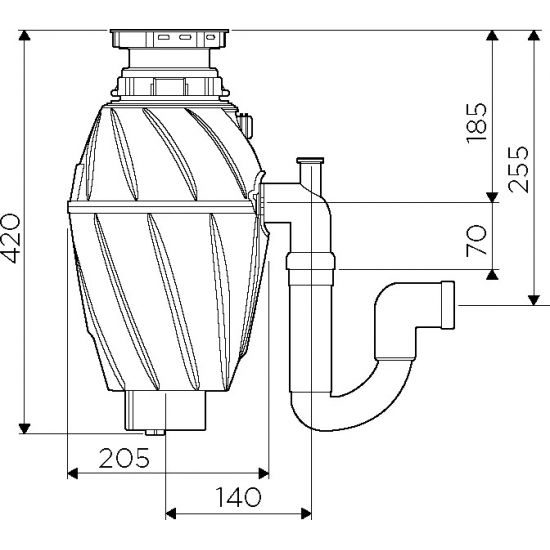 Измельчитель отходов OMOIKIRI Nagare 1000