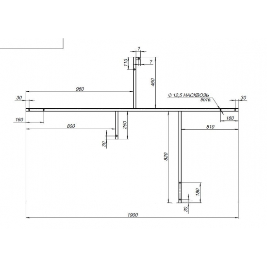 Каркас AQUANET Allento 170x100 L