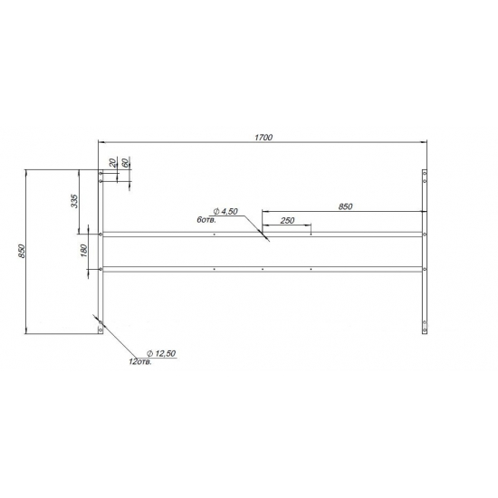 Каркас AQUANET Grenada 180x90